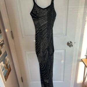 spaghetti strap prom dress